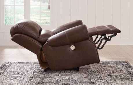 Design by Ashley Freyeburg Classic Leather Match Upholstered Power Recliner