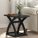 End Side Table Set of 2, Modern End Table with Storage Shelf