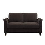 Lifestyle Solutions Watford Loveseat with Curved Arms, Coffee