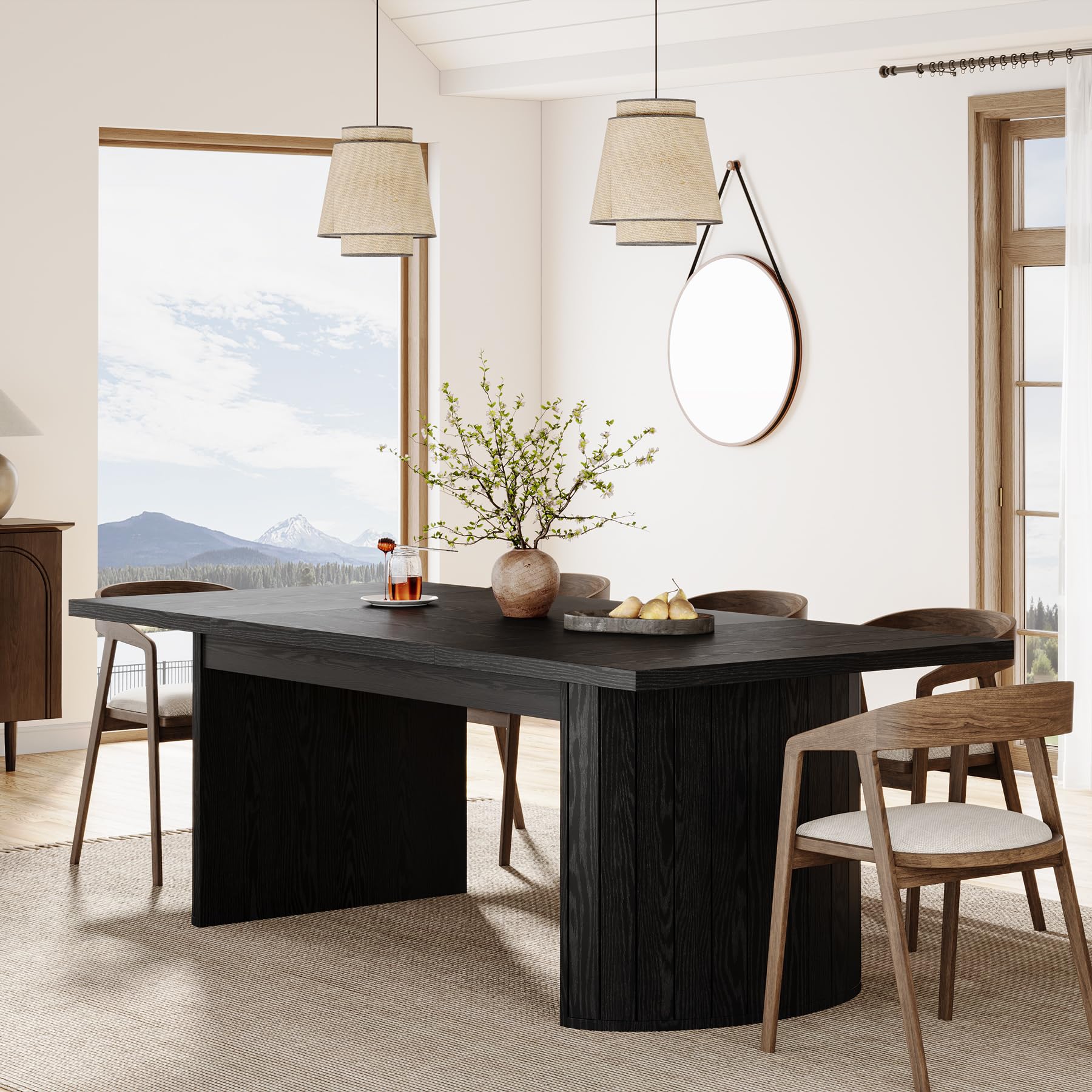 78.7" Extra Long Dining Table for 6-8 People