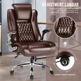 High Back Office Chair with Flip-up Armrests - Lifting Headrest, Built-in Adjustable