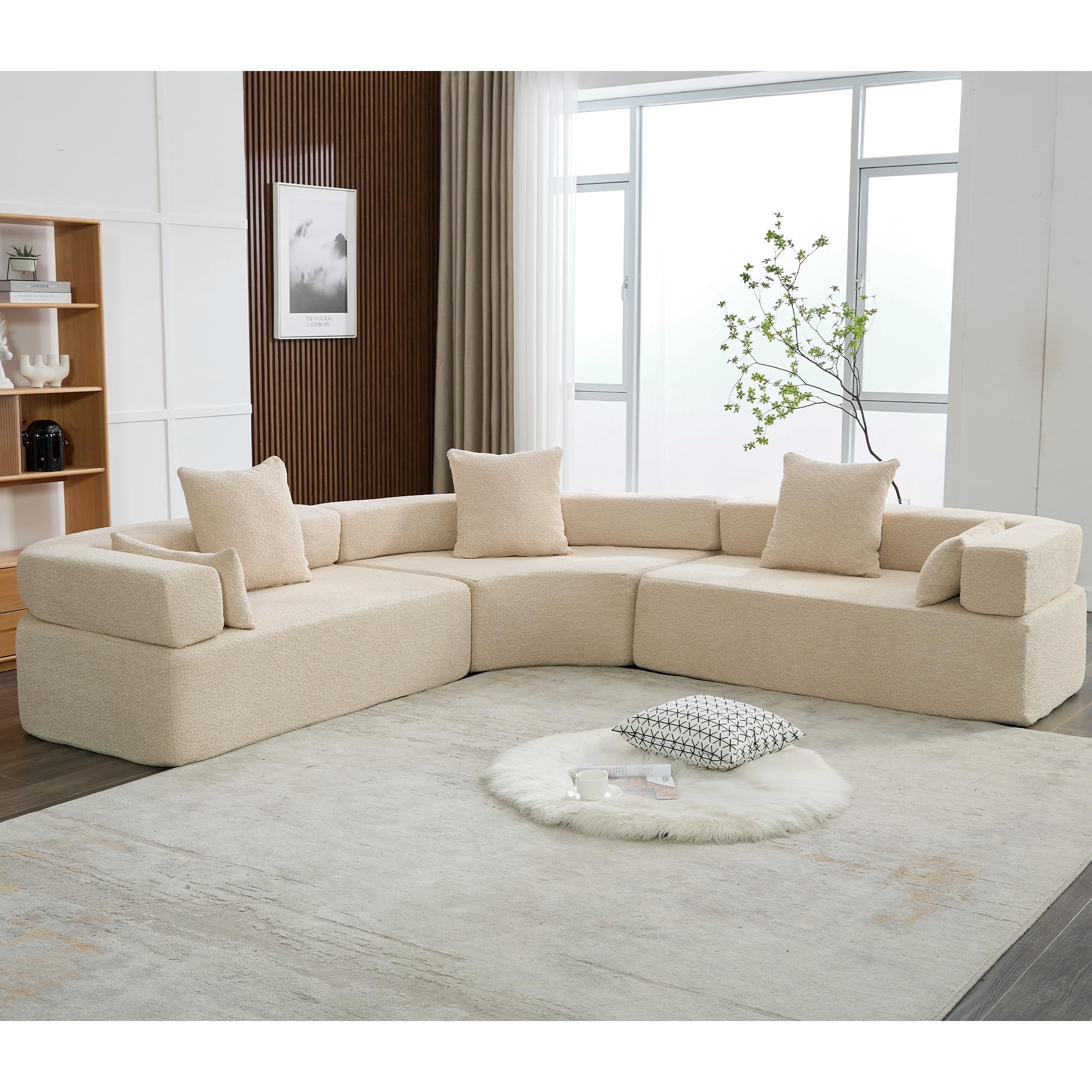 Modern Curved Sofa Couch for Living Room