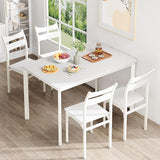 Dining Table Set for 4 Wood Kitchen Table Chairs Set of 4, Classics Dining Table and Chairs,