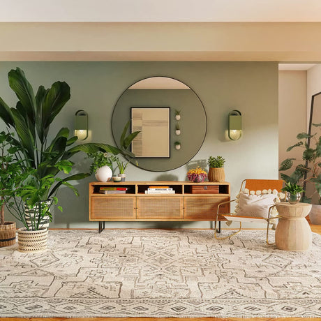 Round Mirror 48 inch, Large Circle Mirror for Wall, Round Bathroom Mirror for Living Room