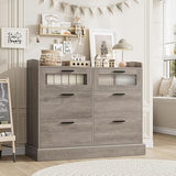 Modern 6 Drawer Dresser for Bedroom, Double Wide Chest of Drawers