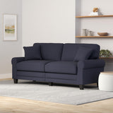 Copenhagen Rolled Arm, Easy Care Polyester, Soft Pillow Back, Pocket Coil Seat Cushions,