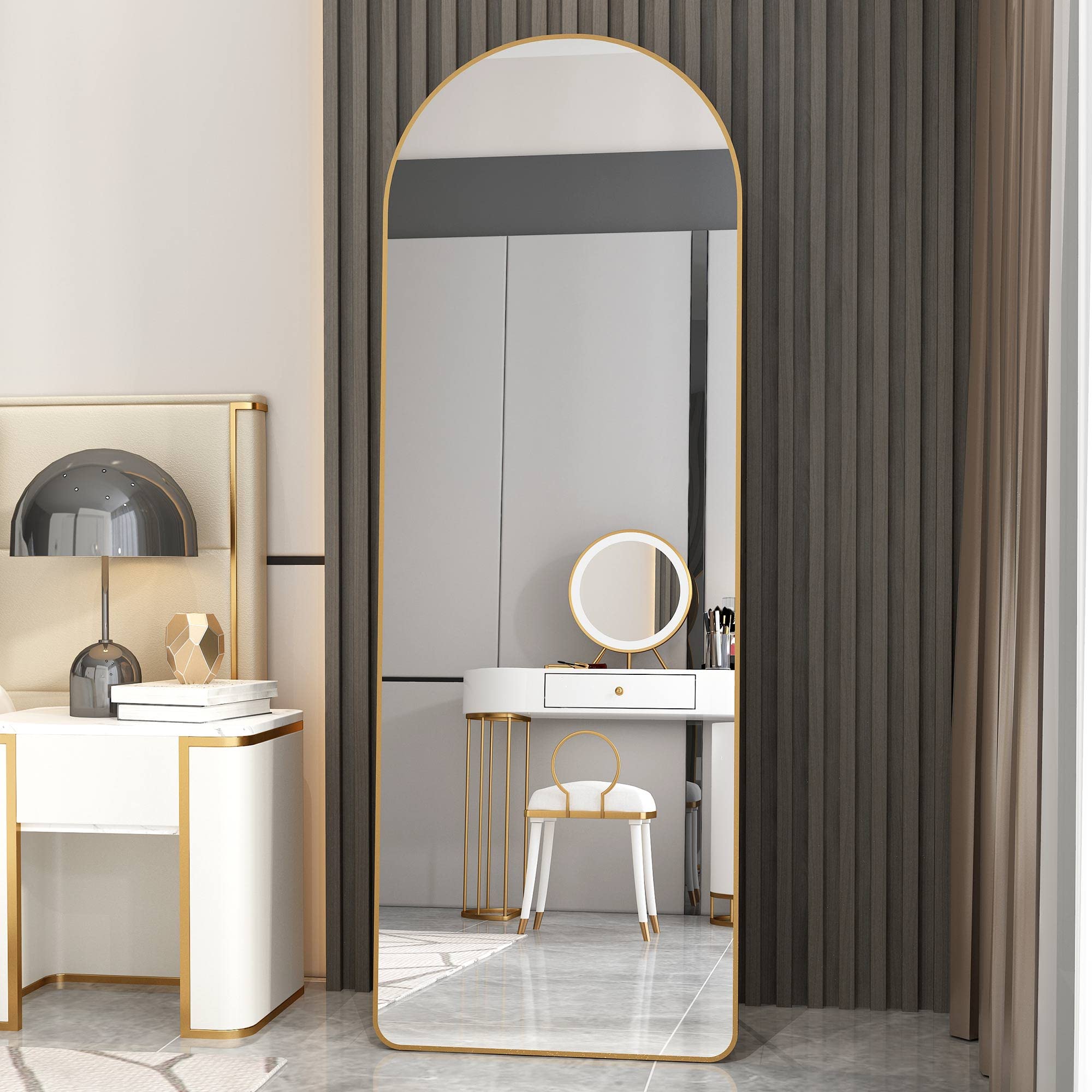 Modern Full Length Mirror Arched Floor Mirror, Full Length Dressing Mirror
