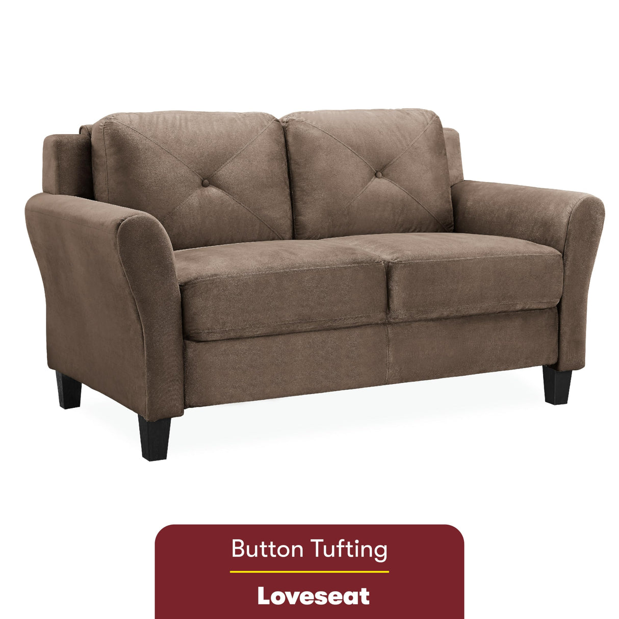 Solutions Harrington Loveseat Microfiber Brown