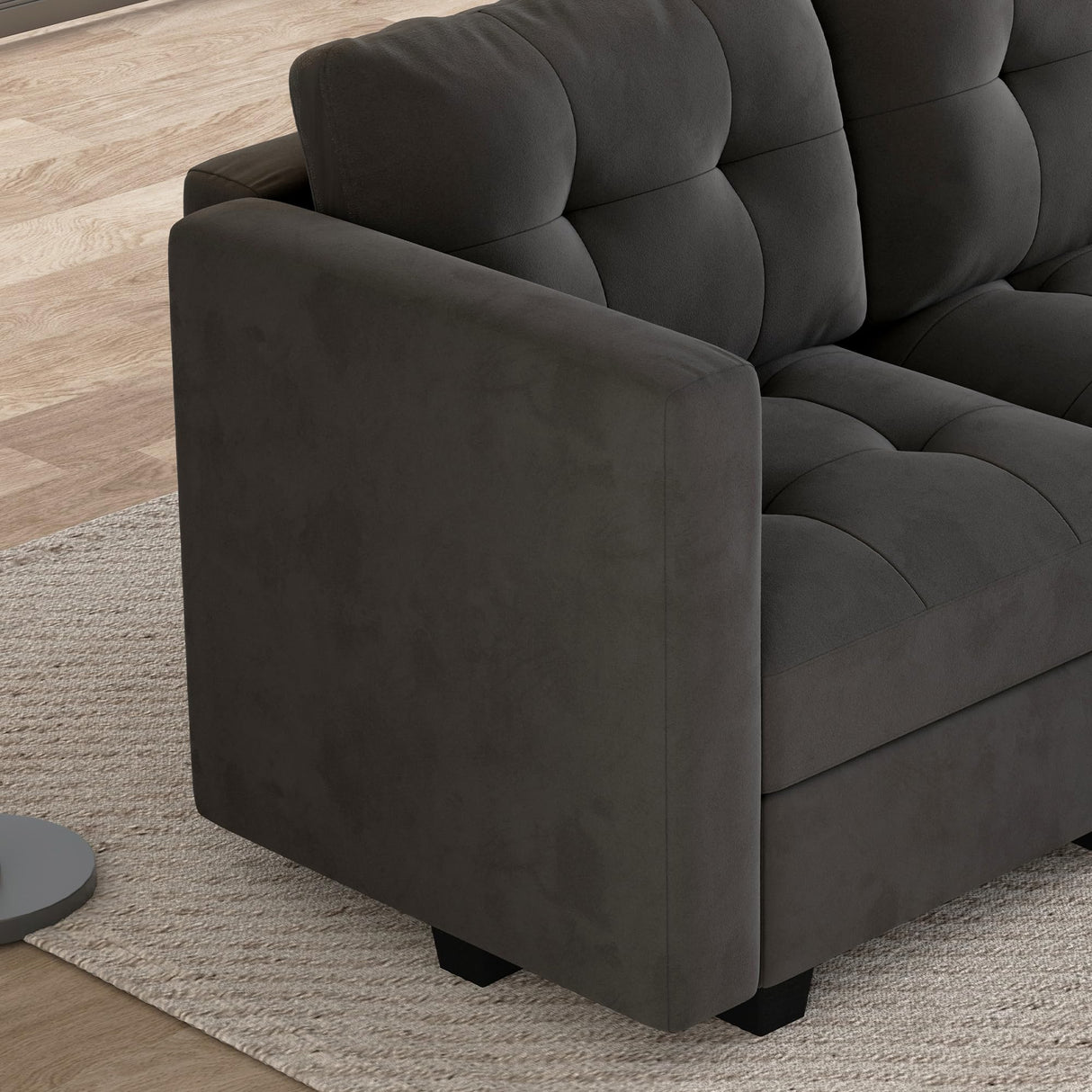 Modular Sectional Sofa with Storage Velvet U Shaped Couch with Reversible Chaises