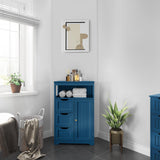 Bathroom Floor Cabinet, Free Standing Wooden Storage Organizer Multiple Tiers Storage