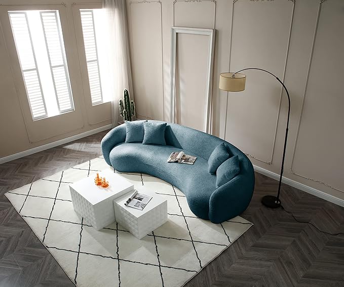 Oversized Modular Curved Sofa with Extra Wide Chaise Lounge