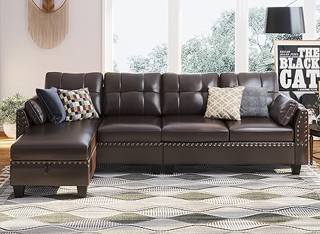 Convertible Sectional Sofa L Shaped Couch Reversible Sectional for Small