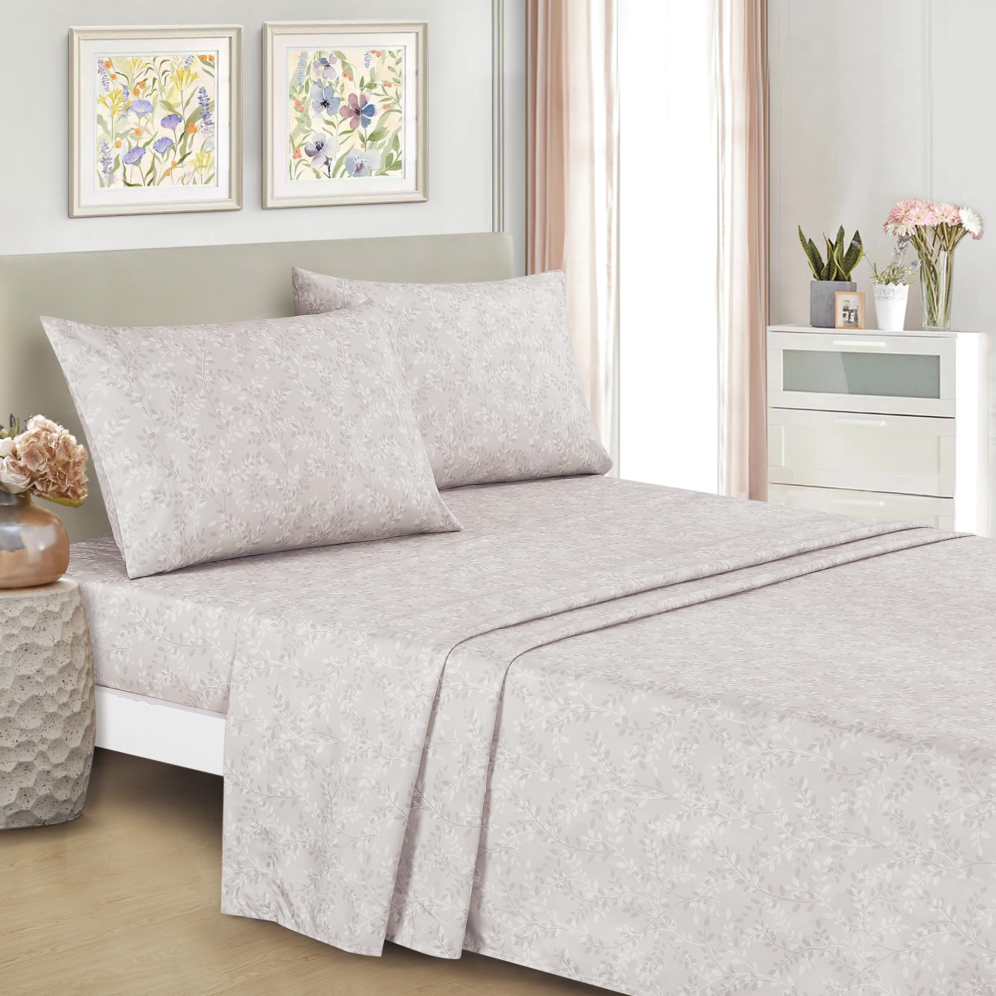 Floral Full Comforter Set - 7-Piece Bed in a Bag