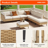 Outdoor Sectional Furniture, 8 Pieces Outdoor Patio Furniture Sets PE Rattan Wicker Sofa