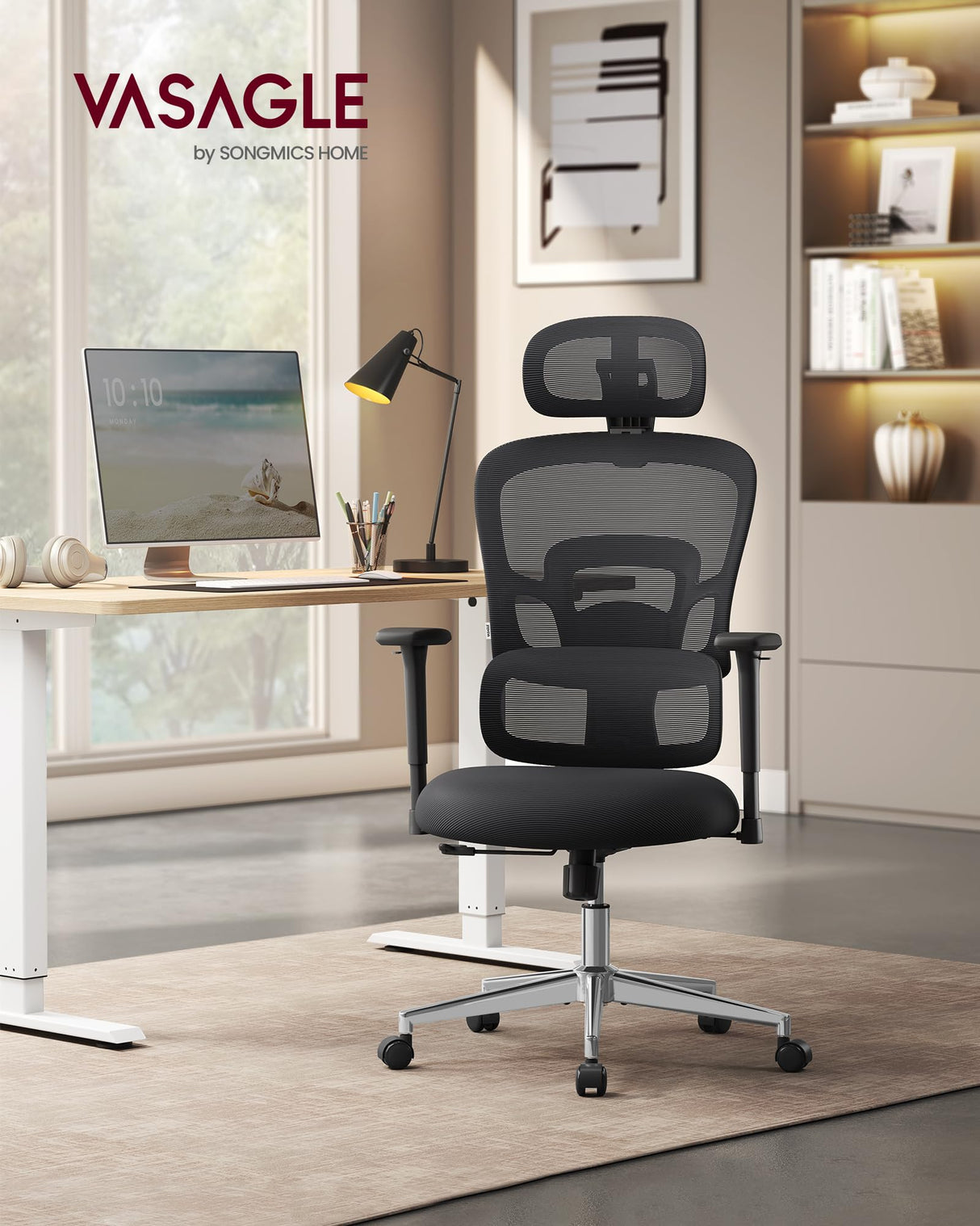 Ergonomic Office Chair, High Back Desk Chair, Mesh Computer Chair