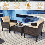 3 Piece Outdoor Patio Furniture Set for 2