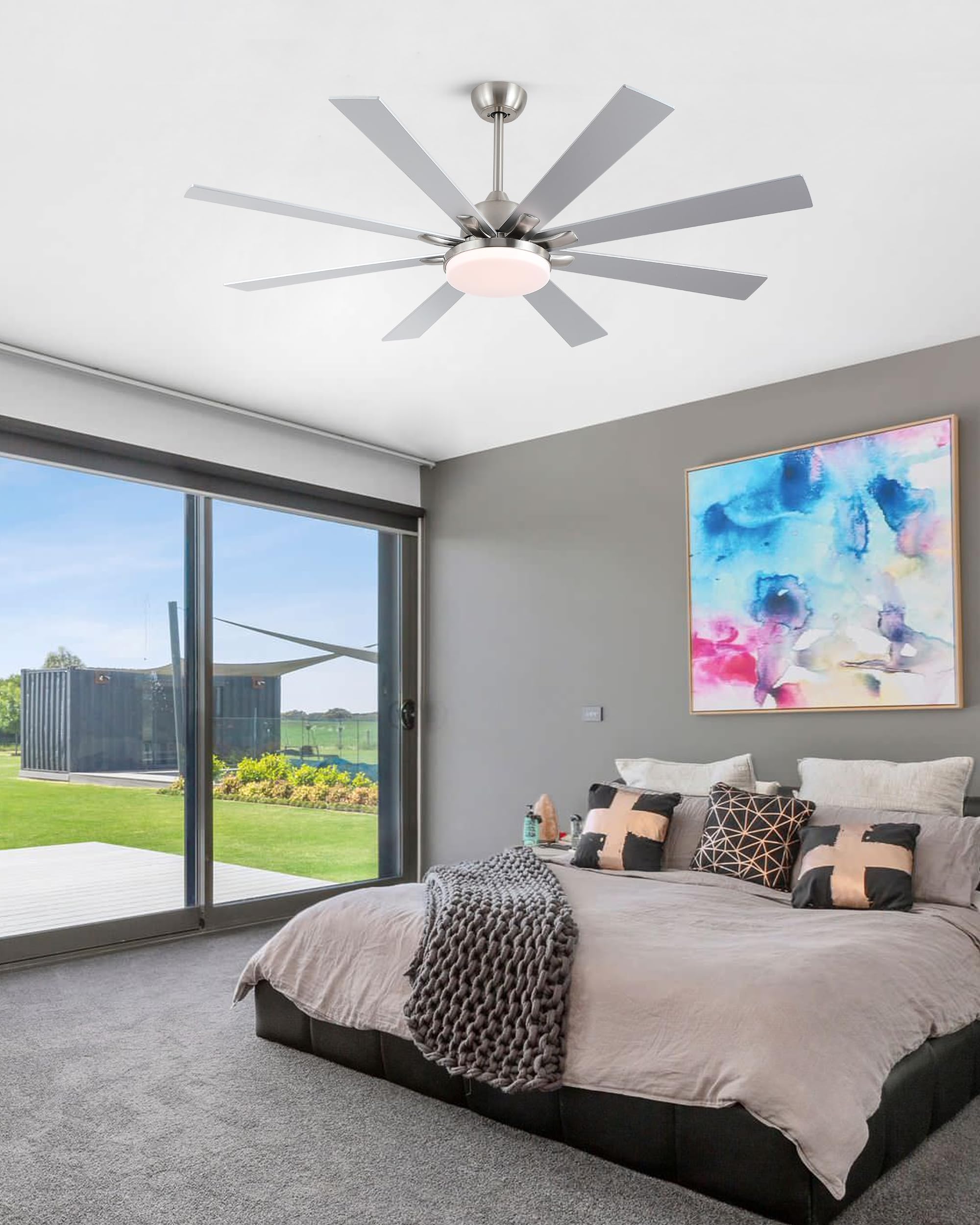 62 inch Ceiling Fans with Lights and Remote Control