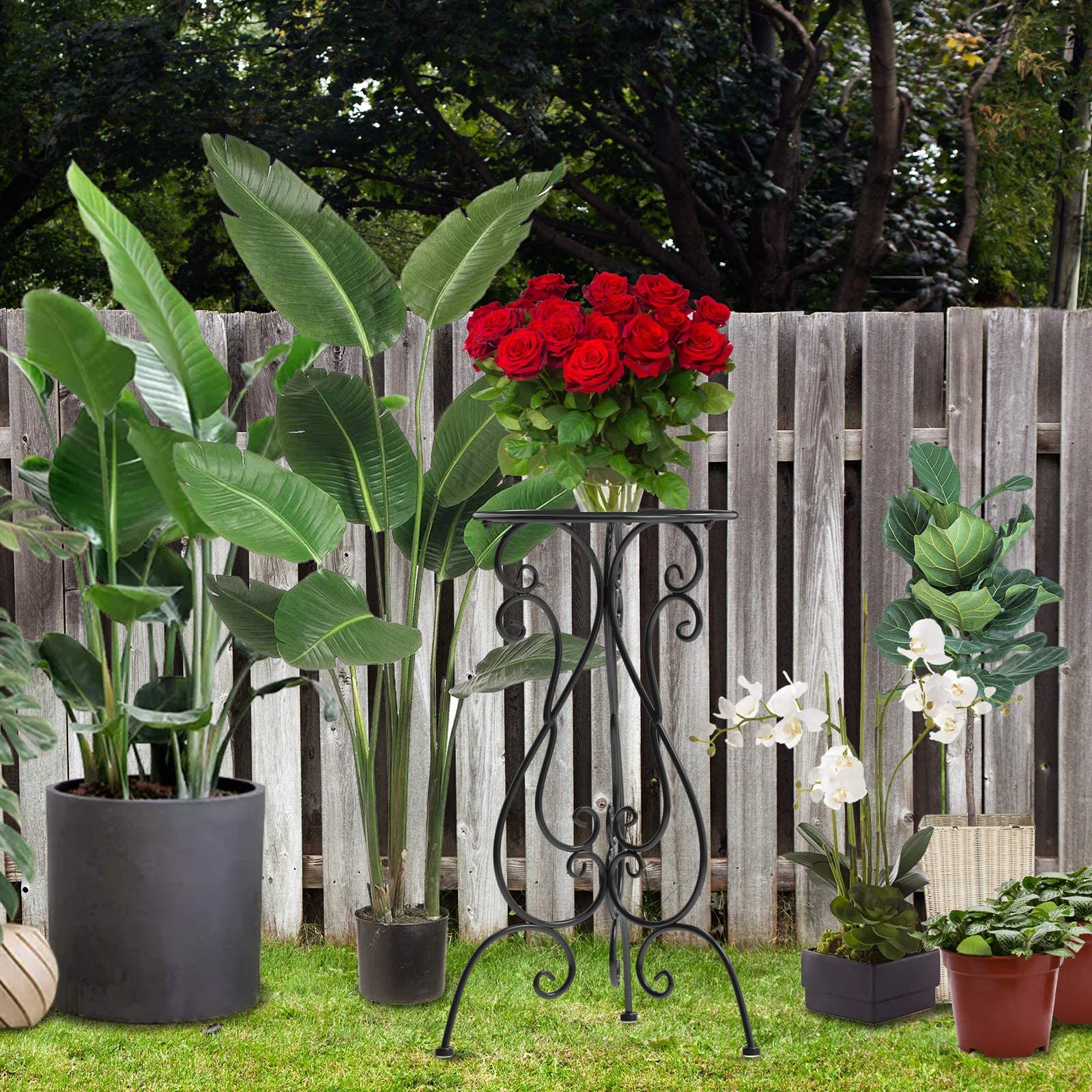 Florence 22.5" Wrought Iron Decorative Plant Stand