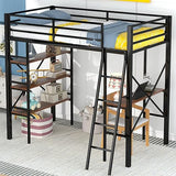 Twin Loft Bed with Stairs, Roof, Window and Full-Length Guardrail, House Loft Bed/Heavy