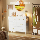 White Dresser for Bedroom with 8 Drawers, Wide Chest of Drawers for Closet