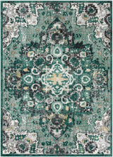 LUXE WEAVERS Moroccan Medallion Green 5x7 Area Rug