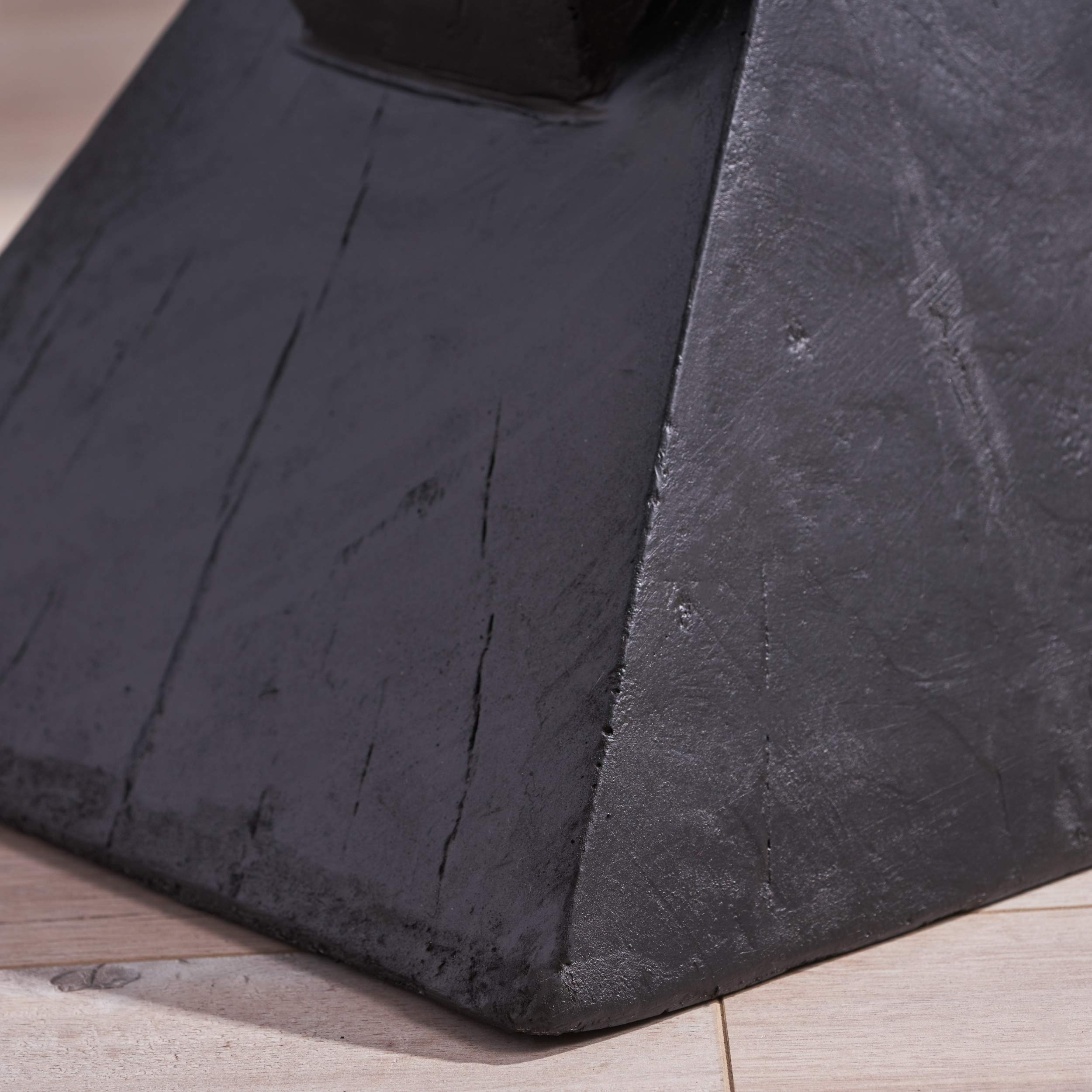 Jerod Light-Weight Concrete Accent Table, Black