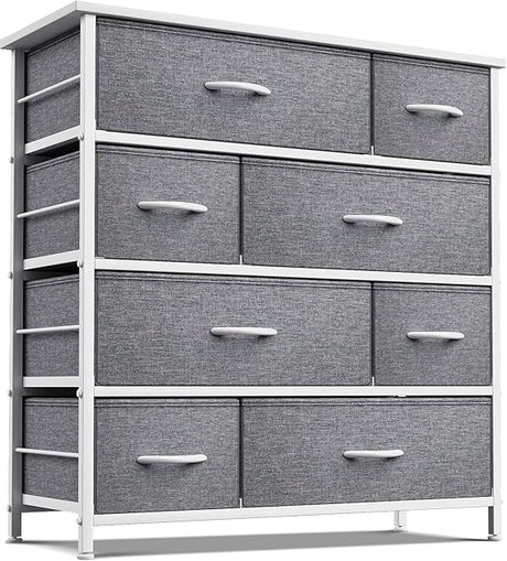 Dresser for Bedroom with 8 Drawers - Tall Chest Storage Tower Unit, for Closet, Hallway,