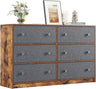 6 Drawers Dresser for Bedroom, Fabric Storage Tower, Dresser & Chest