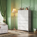 Tall Dresser for Bedroom, Fabric Dresser Storage Tower with 16 Drawers, Chest of Drawers Organizer Unit