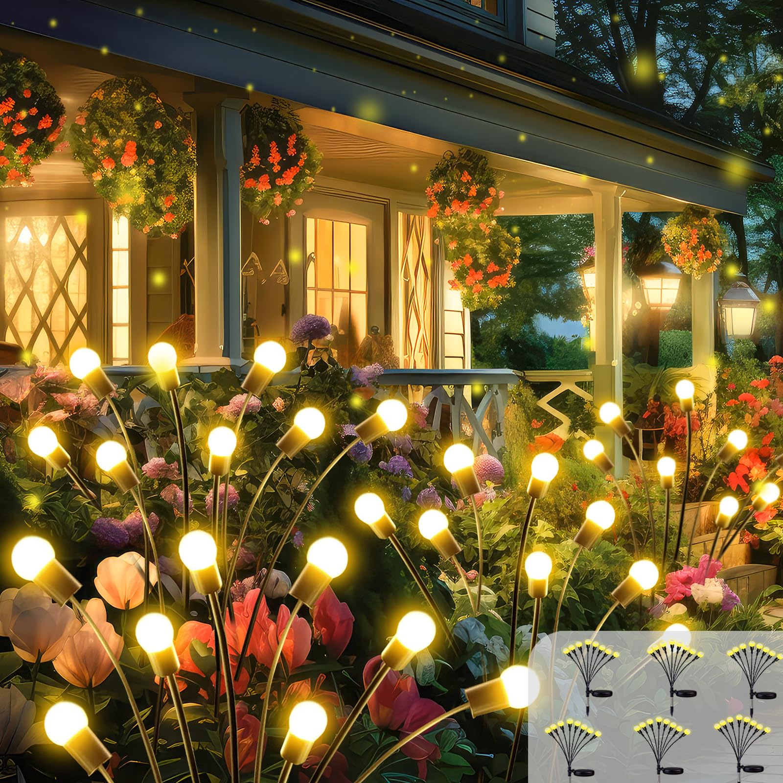 6 Pack Halloween Solar Spider Garden Lights, 6 Pack Halloween Lights