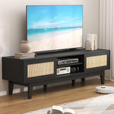 TV Stand for 65 Inch TV, Farmhouse Entertainment Center TV Console Table with Storage