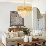 Modern Crystal Chandelier Round Luxury Gold Chandelier Crystal Pendant