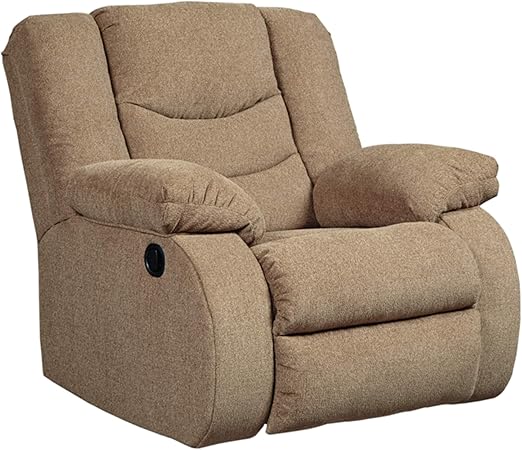 CushCloud Modern Rocker Recliner Chair with Waterfall Back & Pillow Top Arms