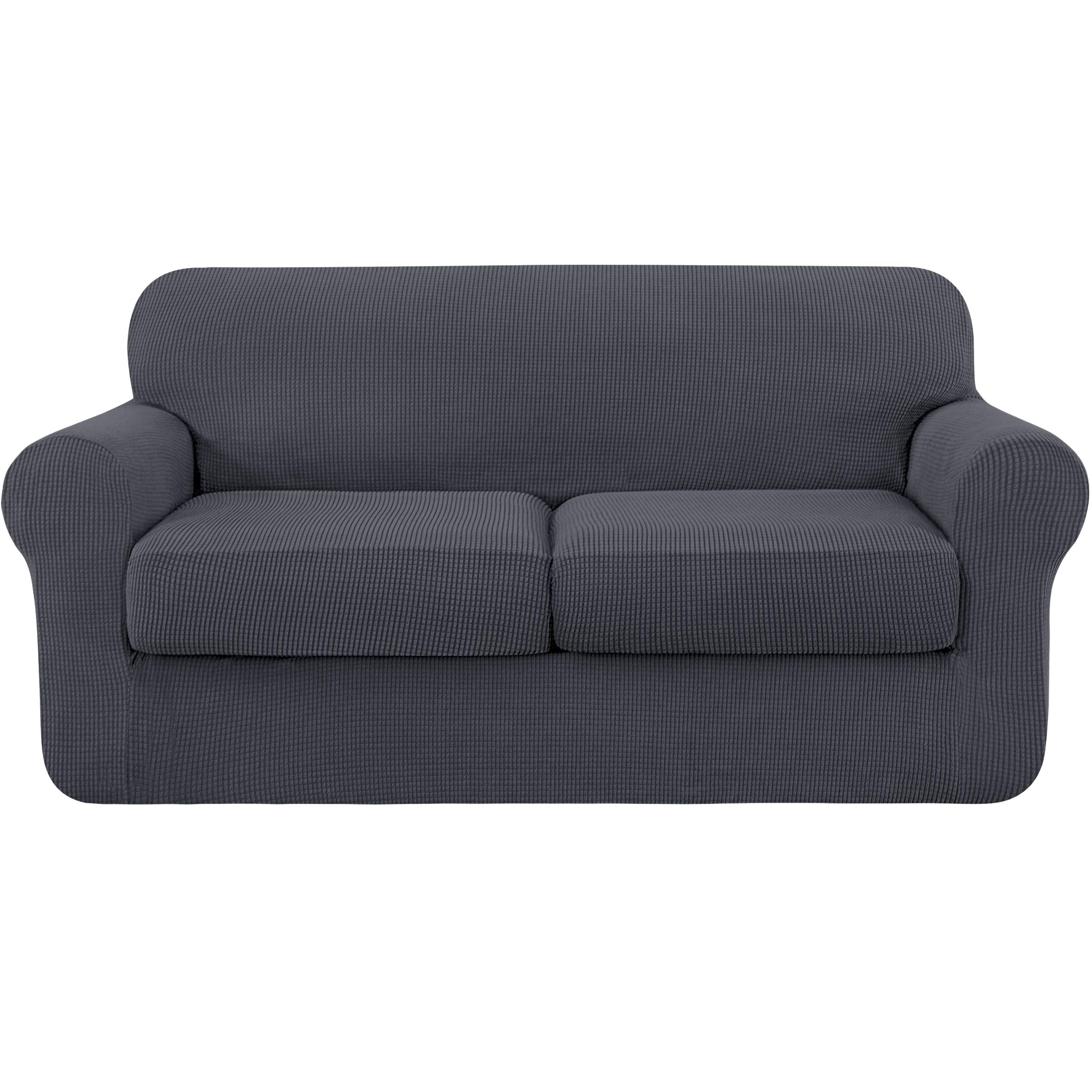 3 Piece Sofa Cover High Stretch Couch Slipcover for 2 Cushion Soft Sofa Slipcover
