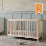 4-in-1 Convertible Crib with Toddler Bed Conversion in Washed Natural