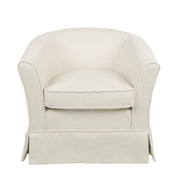 Cecilia Club Chair, 28.75 "W x 28 "D x 27 "H, Textured White + Black