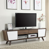 Alvin - Engineered Wood & Laminate - 74-Inch 2-Door TV Stand with Cabinets