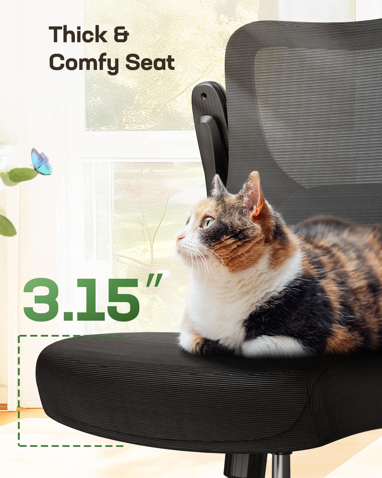 Tall Drafting Chair with Lumbar Support and Adjustable Footrest