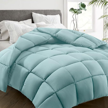 All Season Queen Size Bed Comforter - Cooling Goose Down Alternative Quilted Duvet