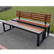 1.2m Outdoor Leisure Bench Plastic Wood Outdoor Bench Square Playground Park
