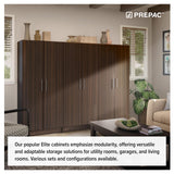 Prepac Elite 32" Storage Cabinet, Brown Storage Cabinet, Bathroom Cabinet, Pantry Cabinet with 3 Shelves 16" D x 32" W x 65" H, EES-3264