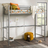 Twin over Loft Bunk Bed Twin Size Bedframe with Ladder