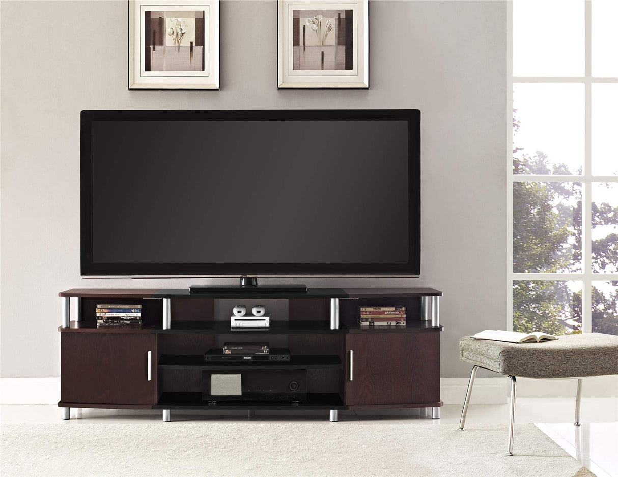 Carson TV Stand for TVs up to 70", Cherry