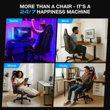 Ergonomic Gaming Chair with Footrest - Height Adjustable Racing Style Office Chair