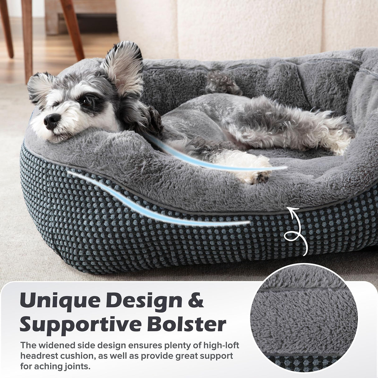 Medium Dog Beds for Medium Dogs Washable, Rectangle Dog Bed Medium Size Dog