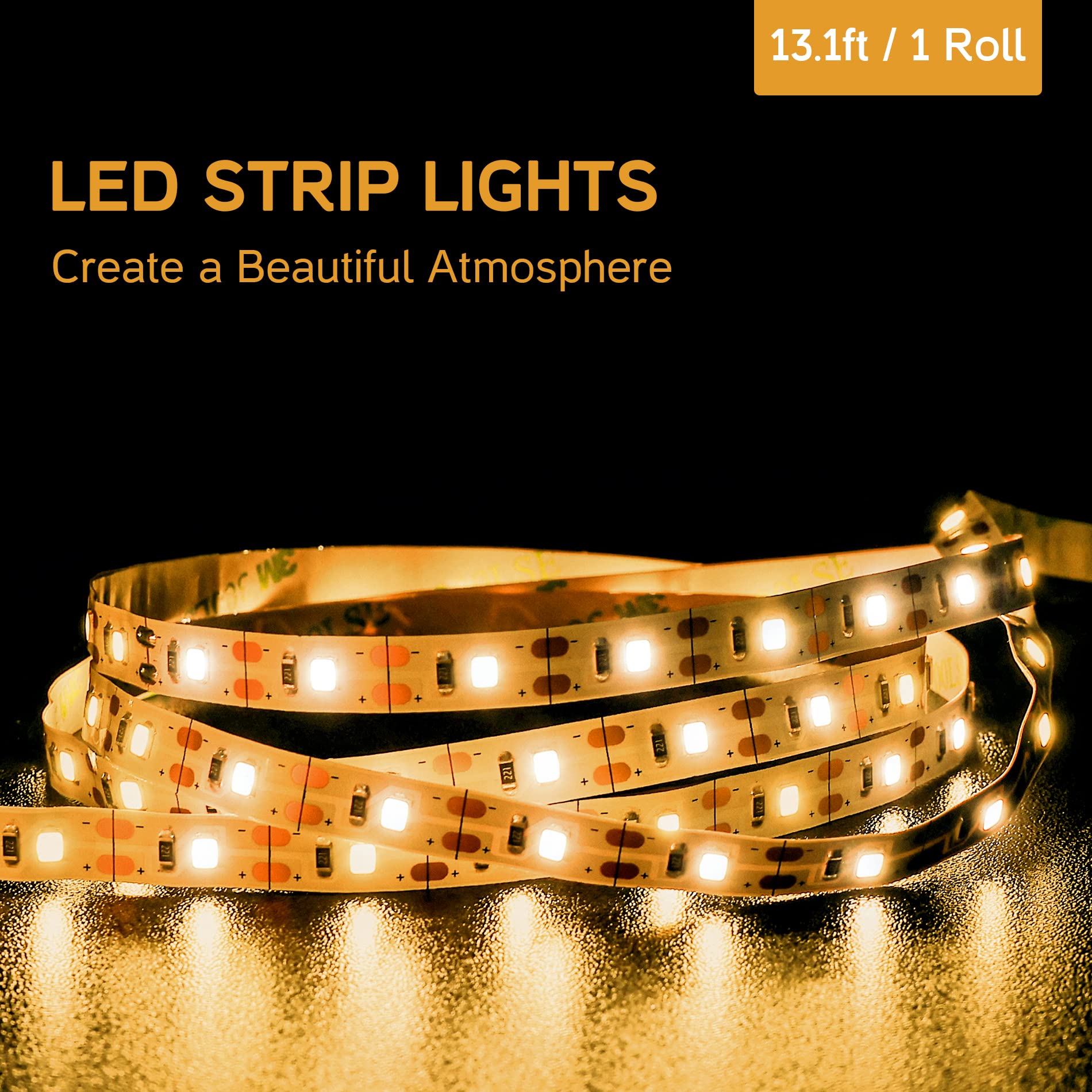 Mid-Century TV Stand for 65" TV with LED Lighting - 60 Inch