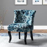 Modern Velvet Armless Accent Chairs,Upholstered Fabric Button Single Sofa Chair