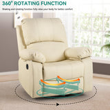 Swivel Rocking Recliner Chair，Manual Swivel Rocker chair Adults, Comfy