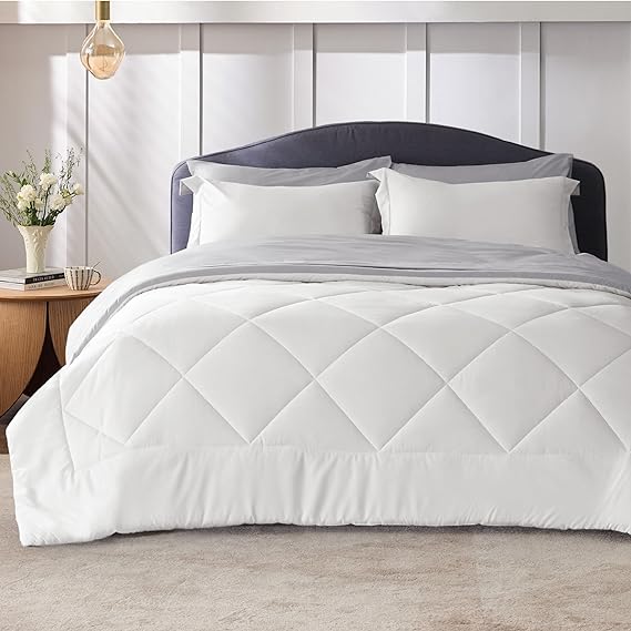 King Size Comforter Set - 7 Pieces Reversible King Bed in a Bag