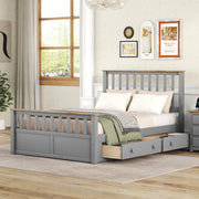 3-Pieces Bedroom Furniture Sets, Bedroom Sets Storage Full Size Platform Bed with Nightstand